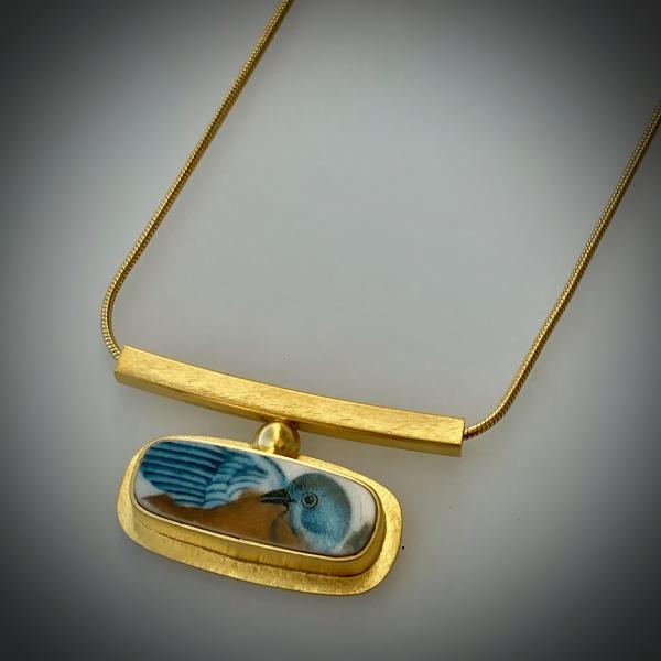 Blue Bird Horizon Necklace in Gold picture