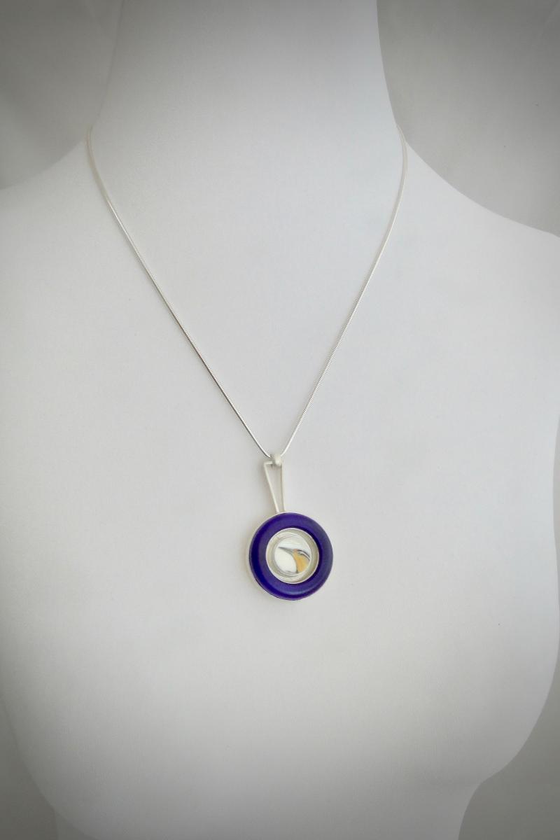 Meadowlark in a Deep Blue Sky Necklace picture