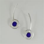 Orphist Earrings in Silver and Cobalt