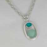 Double Oval Fob Necklace