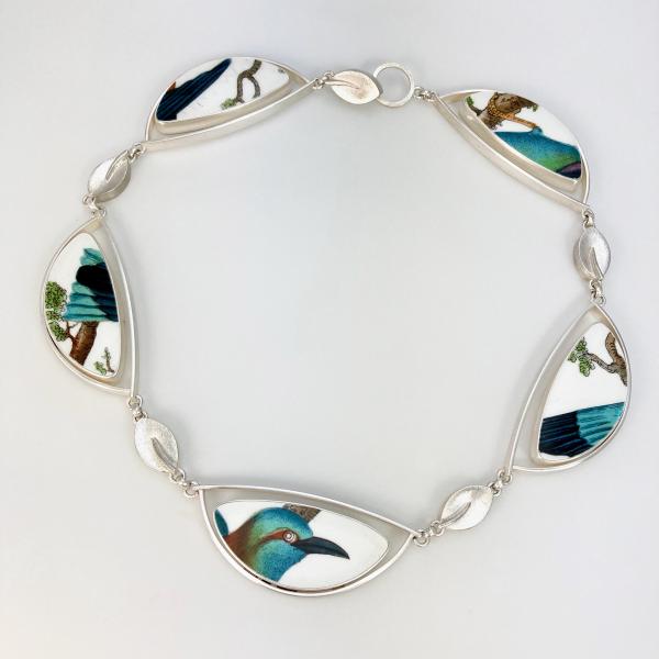 Blue Roller Bird Statement Necklace