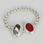 Loon with Recycled Red Glass Bracelet
