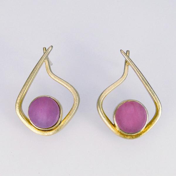 Modern Hoops in Pink and Gold picture