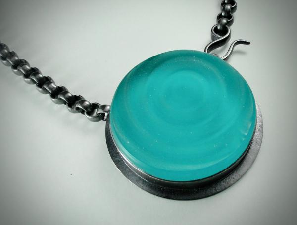 Blue Wave Necklace in Oxidized Silver picture