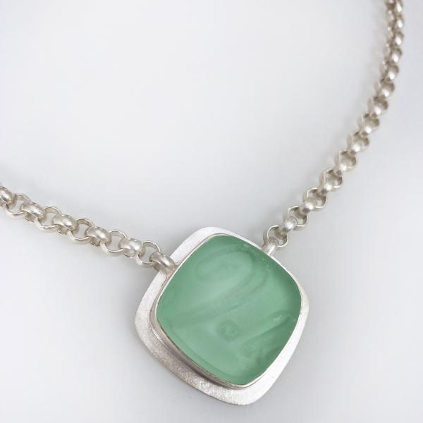Sea Green Beach Glass Necklace