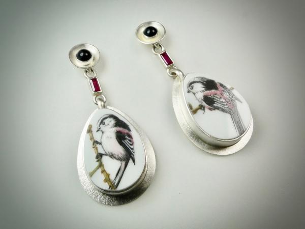 Ruby Chickadee Earrings picture