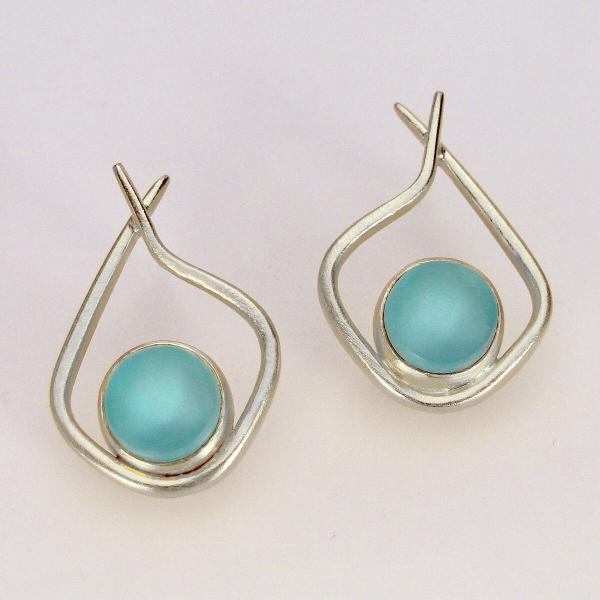 Modern Hoops in Aqua and Silver picture