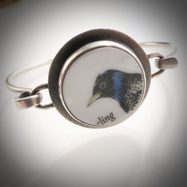 Starling Bird Bangle Bracelet