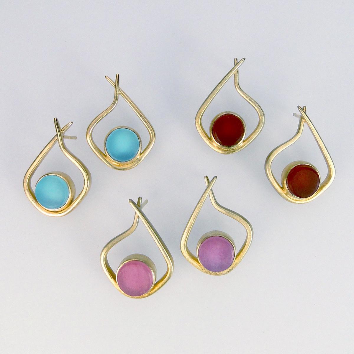 Modern Hoops in Red and Gold picture