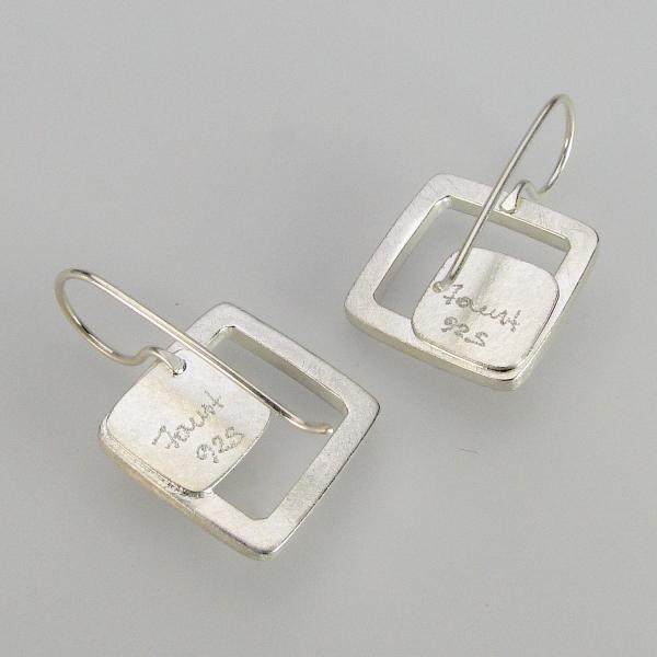 Modern Square Earrings in Sapphire picture