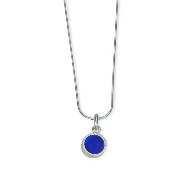 Little Dot Necklace in Cobalt