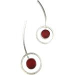 Orphist Earrings in Silver and Red