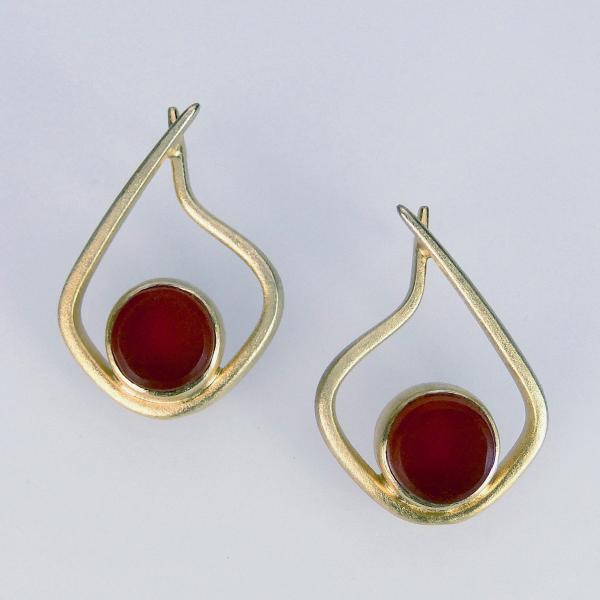 Modern Hoops in Red and Gold picture