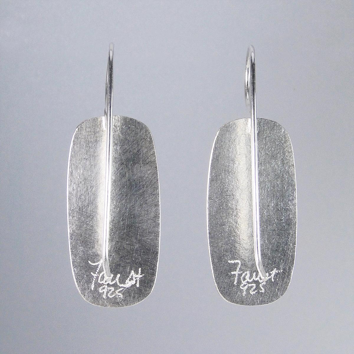 Long Green Rectangle Earrings in Vintage Coke Bottle picture