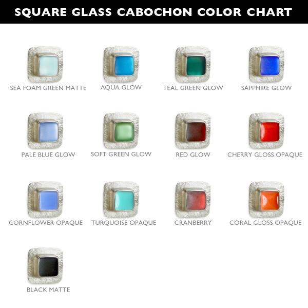Modern Square Earrings in Sapphire picture