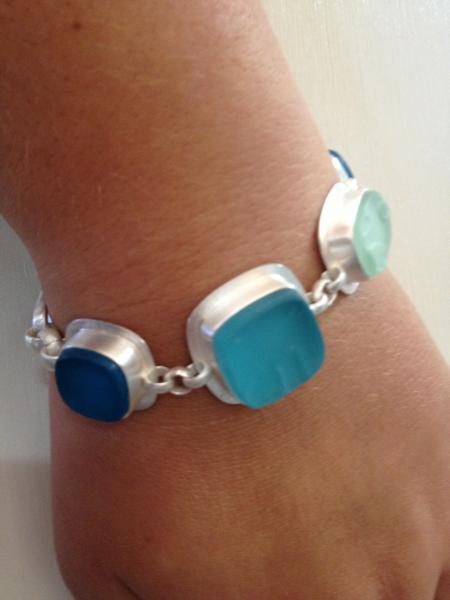 Six Square Bracelet in Ocean Colors picture