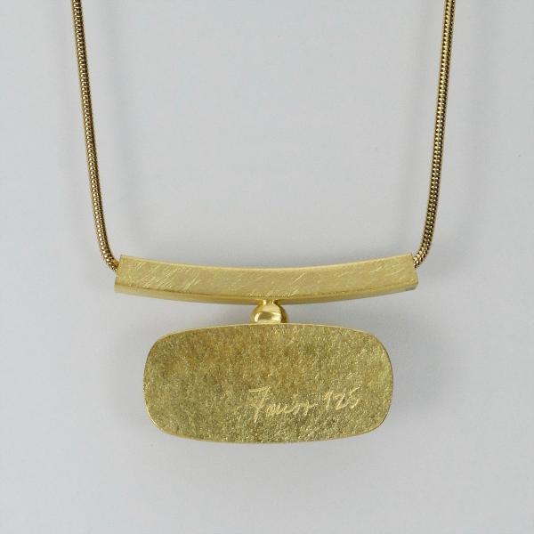 Horizon Necklace in Sea Green and Gold picture
