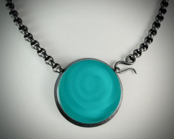 Blue Wave Necklace in Oxidized Silver picture