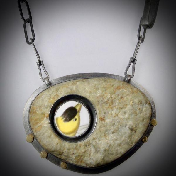 Goldfinch Pebble Necklace picture