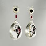 Ruby Chickadee Earrings