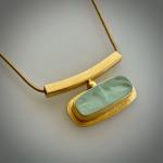 Horizon Necklace in Vintage Green Glass