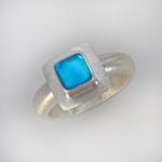 Classic Square Ring in Translucent Sapphire