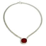 The Original Beach Glass Necklace in Red