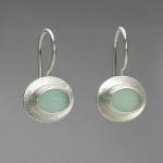 Bella Earrings in SeaFoam and Silver