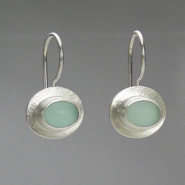 Bella Earrings in SeaFoam and Silver picture