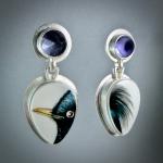 Starling and Iolite Earrings
