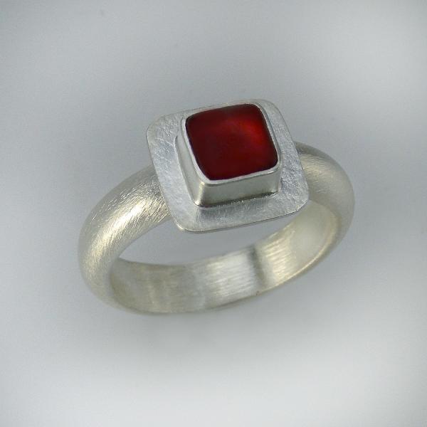 Classic Square Ring in Red picture