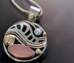 Circle Wave Pendant with Piercing