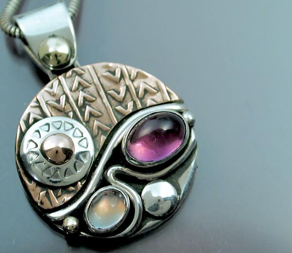 Amethyst & Moonstone Pendant