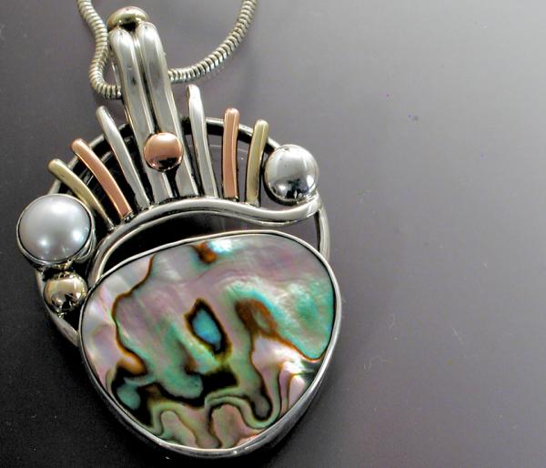 Abalone & Pearl  Pendant