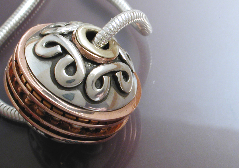 Bead Pendant of Mixed Metals picture
