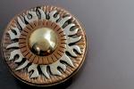 Layered Mixed Metal Sun Pin/Pendant