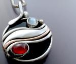 Pendant with Black Onyx set from the Back