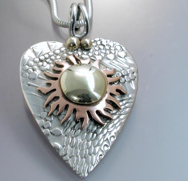 Sun on Heart Pendant