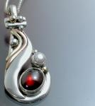 Garnet & Pearl Perfect Pendant
