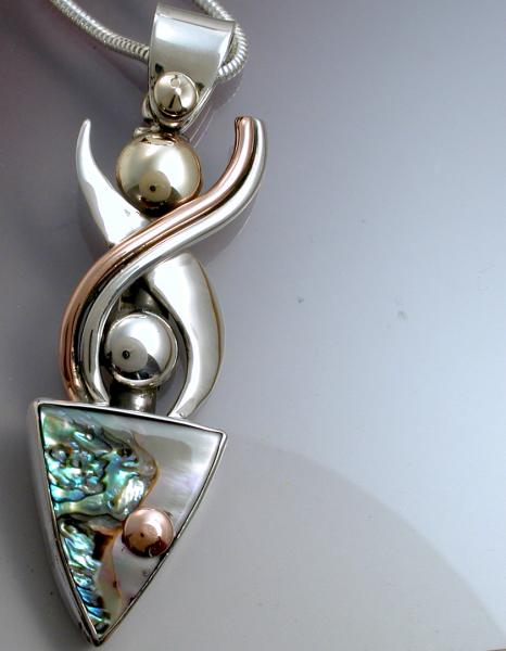 Abalone Triangle Pendant