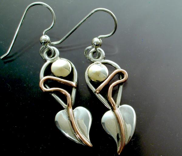 MetalMix Drop Leaf Earrings