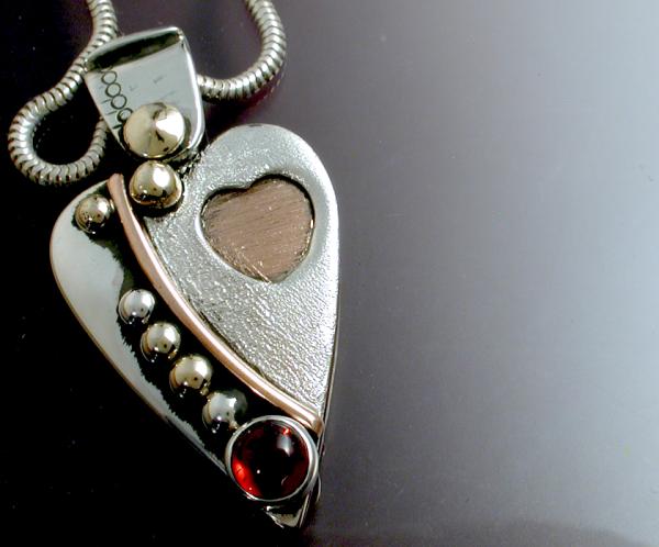 Heart Pendant with Garnet