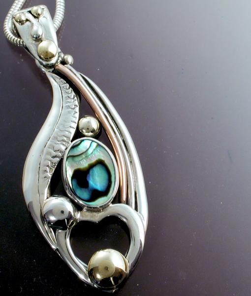 Pendant with Abalone & Heart