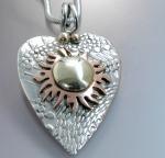 Copy of Sun on Heart Pendant