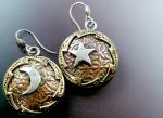 Asymmetrical star & moon Earrings