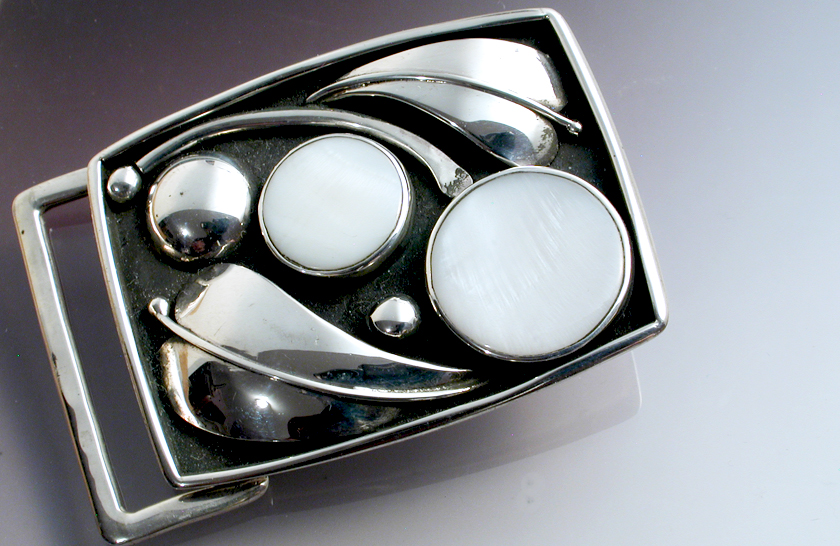 Silver & Mother of Pearl Buckle