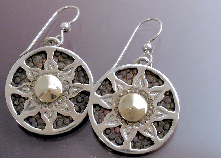Lotus mandala earrings