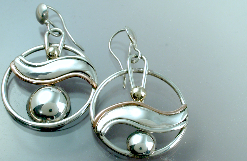 Asymmetrical Wave Earrings