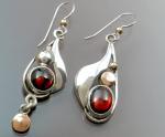 Asymmetrical Garnet Earrings