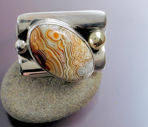 Crazy Lace Agate Ring